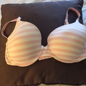 VS pretty pink and white striped bra
